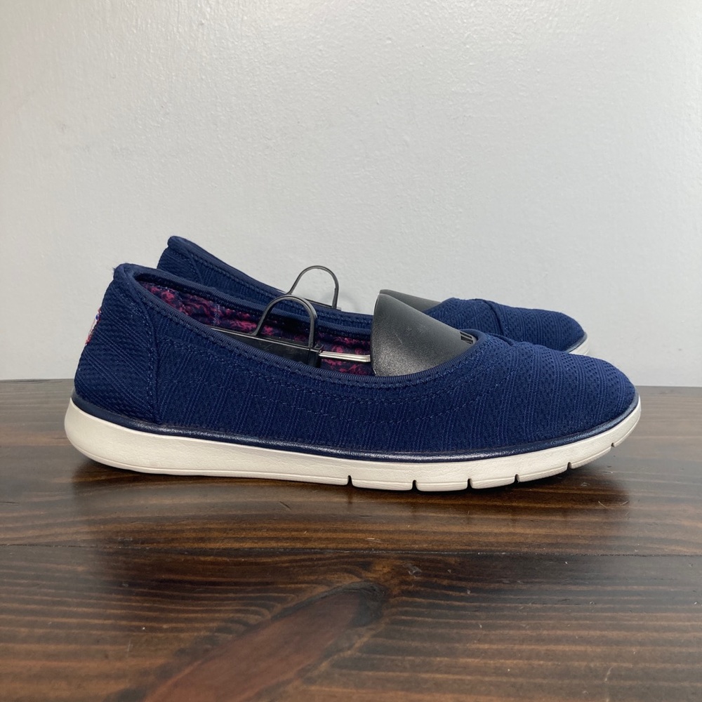 Bobs By Skechers Pureflex Memory Foam Blue Casual Comfort Flats Womens Size 11